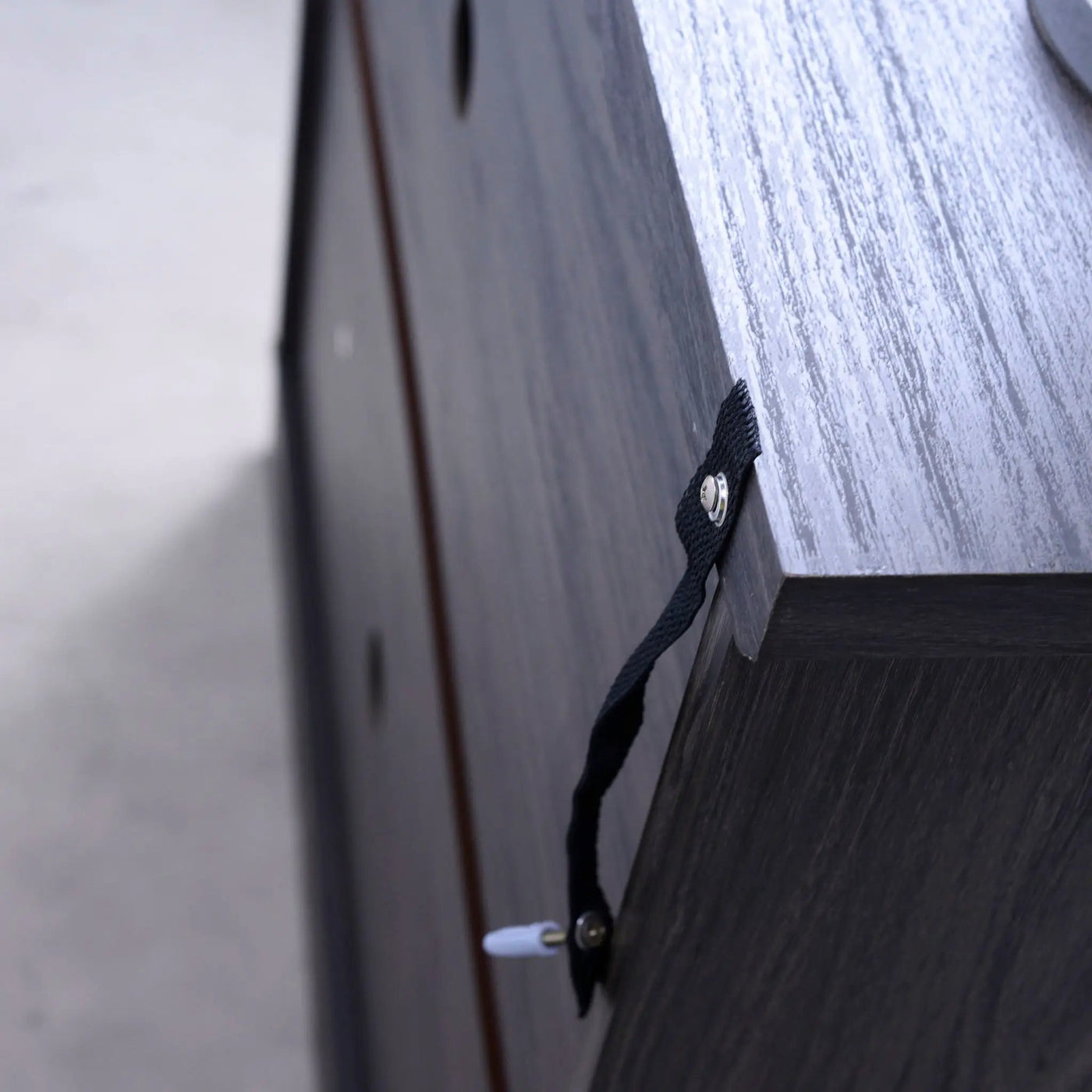 Elegant Sideboard With 2 Acrylic Mirrored Doors, Adjustable Shelf Storage by HouseOfZazla