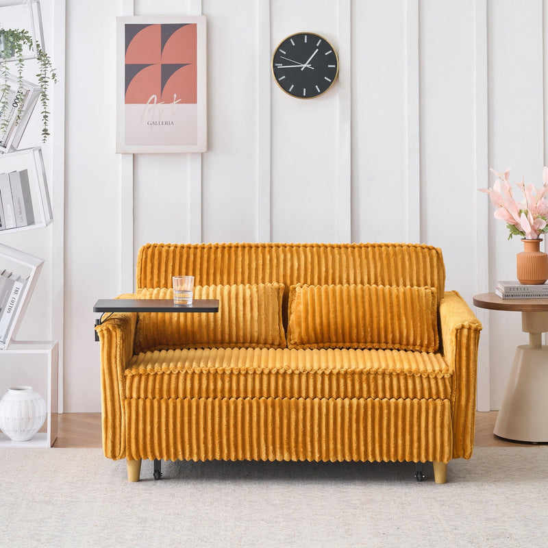 Pull Out Sofa With Movable Tabletop And USB Ports by HouseOfZazla
