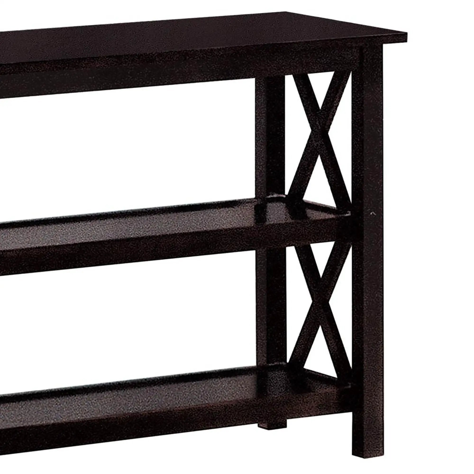 Sofa Table With Shelf - Brown