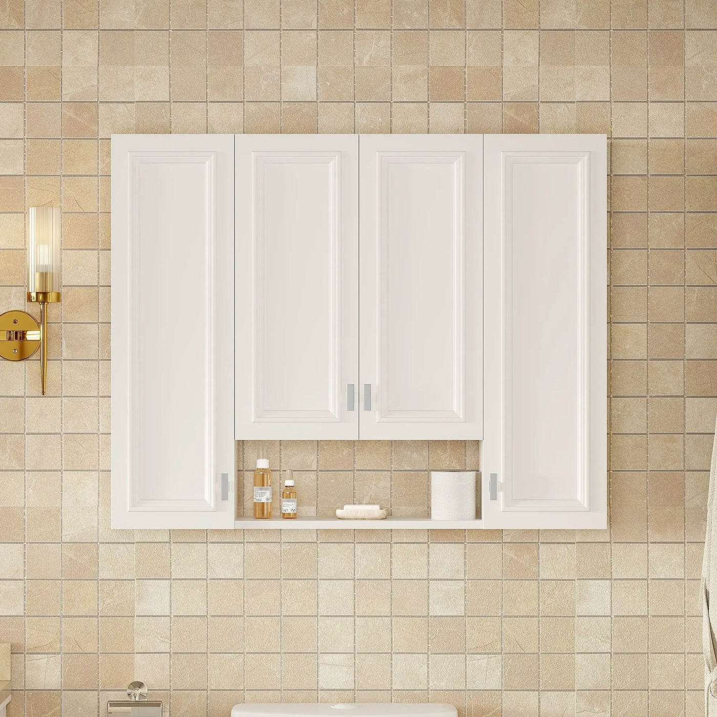 Wall Mounted Bathroom Cabinet With 5 Adjustable Shelves by HouseOfZazla