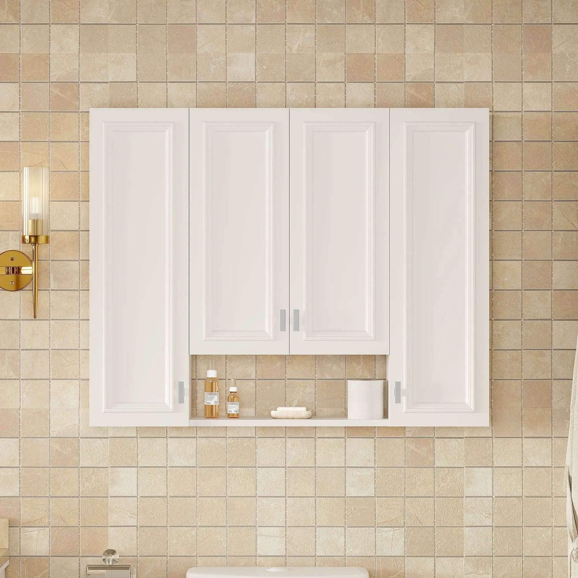Wall Mounted Bathroom Cabinet With 5 Adjustable Shelves by HouseOfZazla