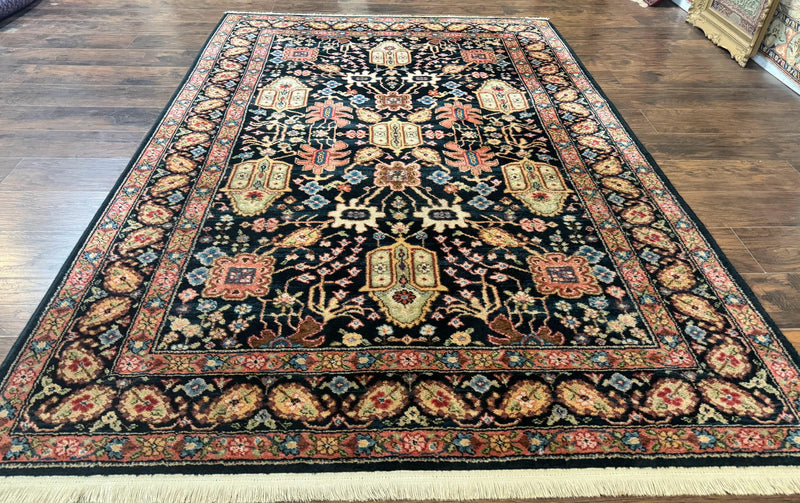 Karastan Rug 5.9 x 8.6, Chahar Mahal #604, Wool Vintage Discontinued Karastan Carpet by Jewel Rugs