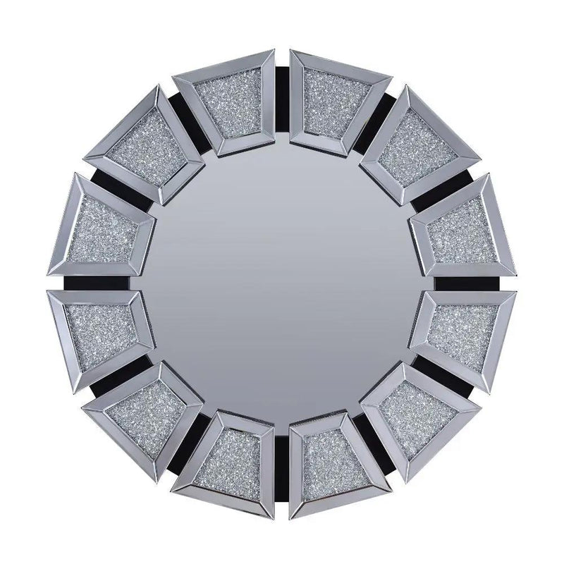 Noralie - Accent Mirror - Mirrored, Faux Diamonds by Unique Piece Furniture