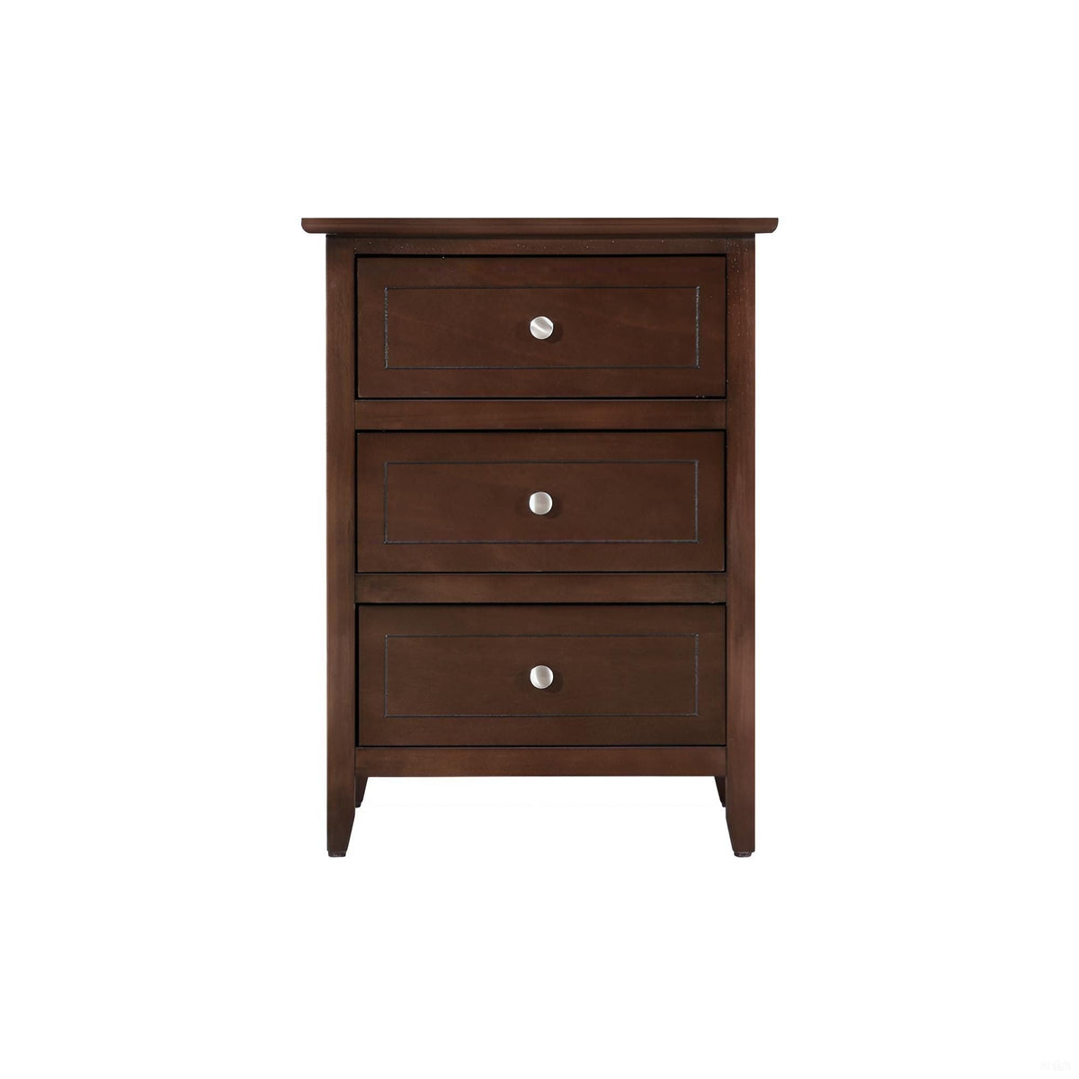 3 Drawer Nightstand with Real Wood Veneers - Multiple Colors