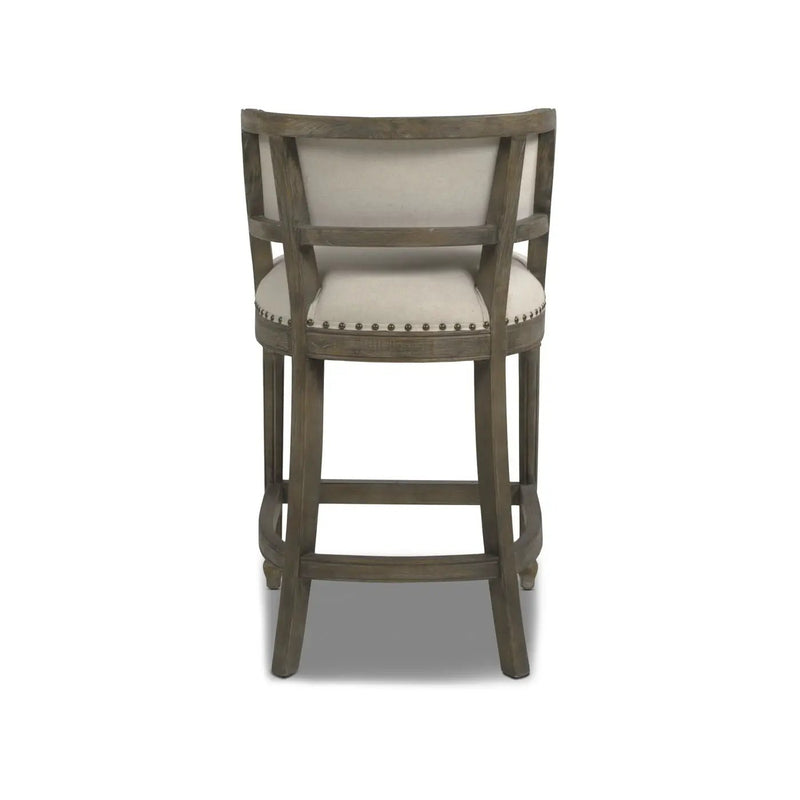 Paris - Farmhouse Counter Height Bar Stool With Backrest by HouseOfZazla