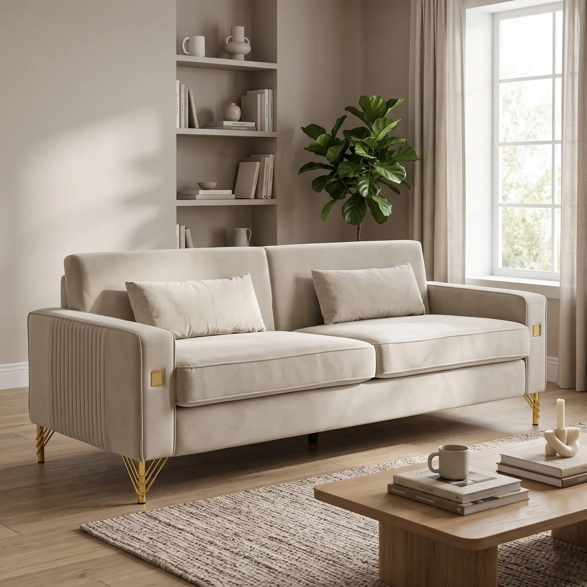 Modern FX-P18-BE Sofa by HouseOfZazla