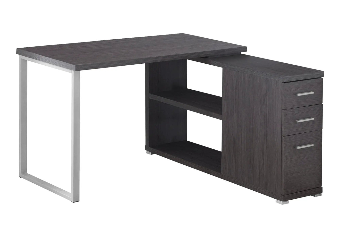 L-Shape Computer Desk with Storage Drawers by HouseOfZazla
