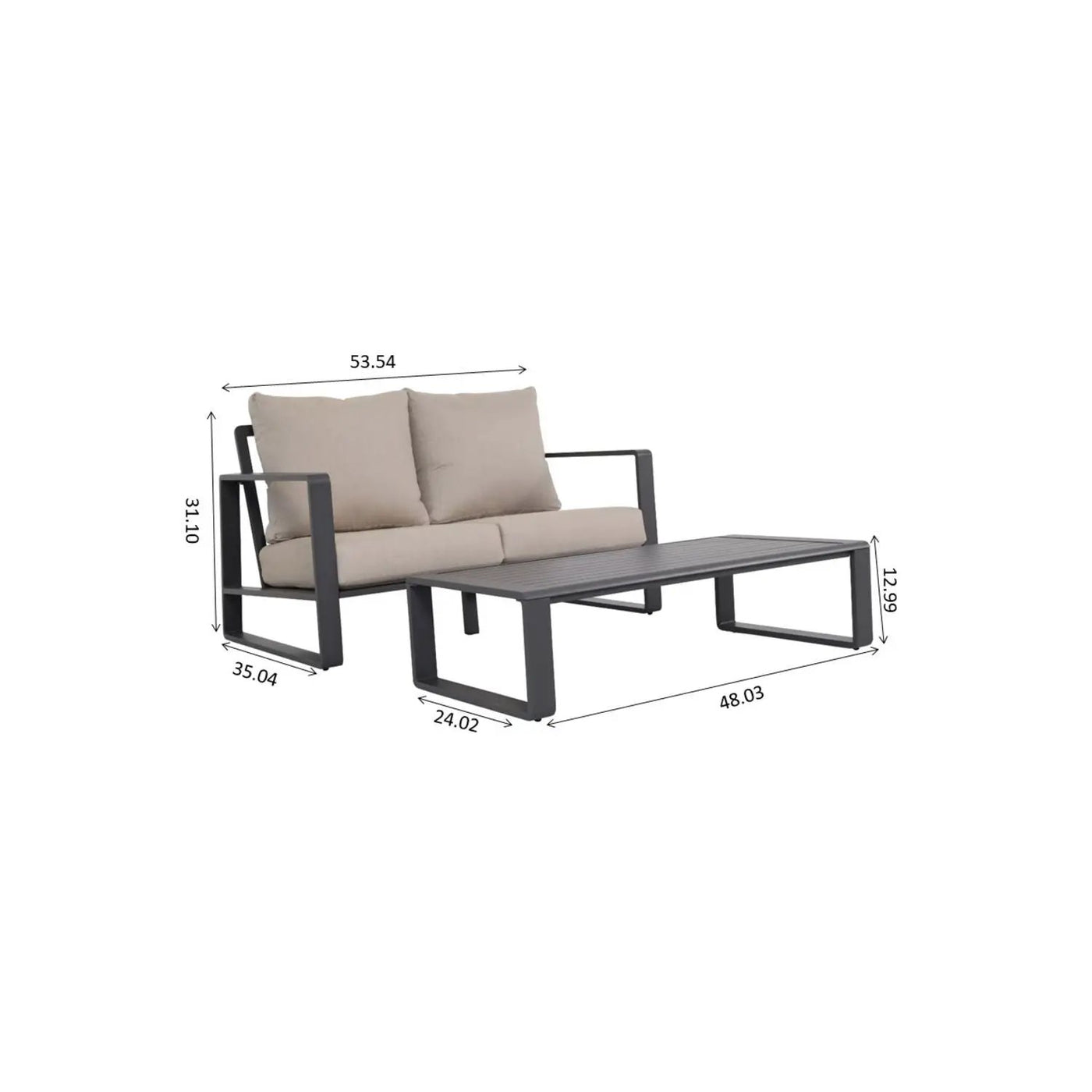 Sofa With Rectangular Coffee Table by HouseOfZazla