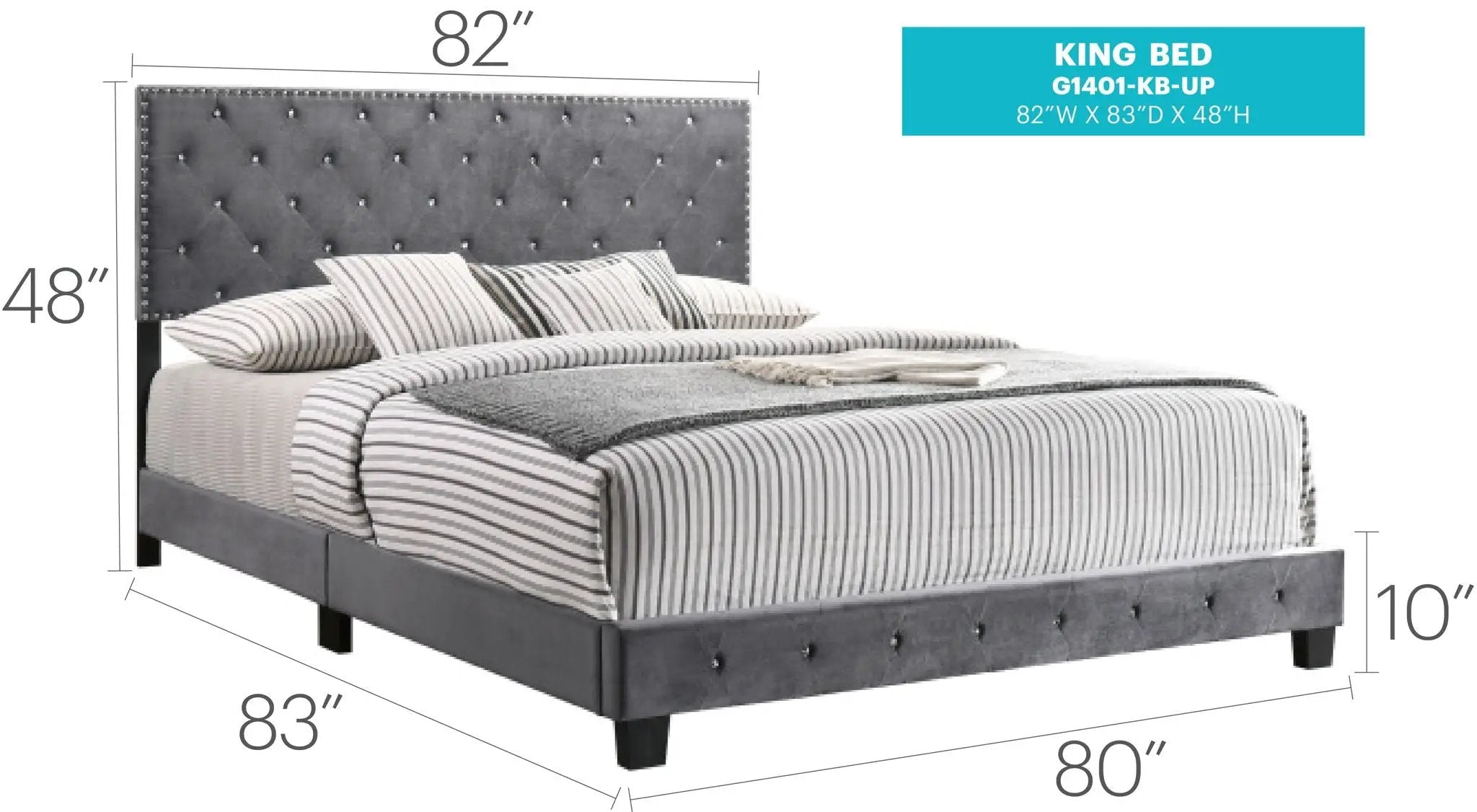 Luxurious Upholstered Bed by Unique Piece Furniture