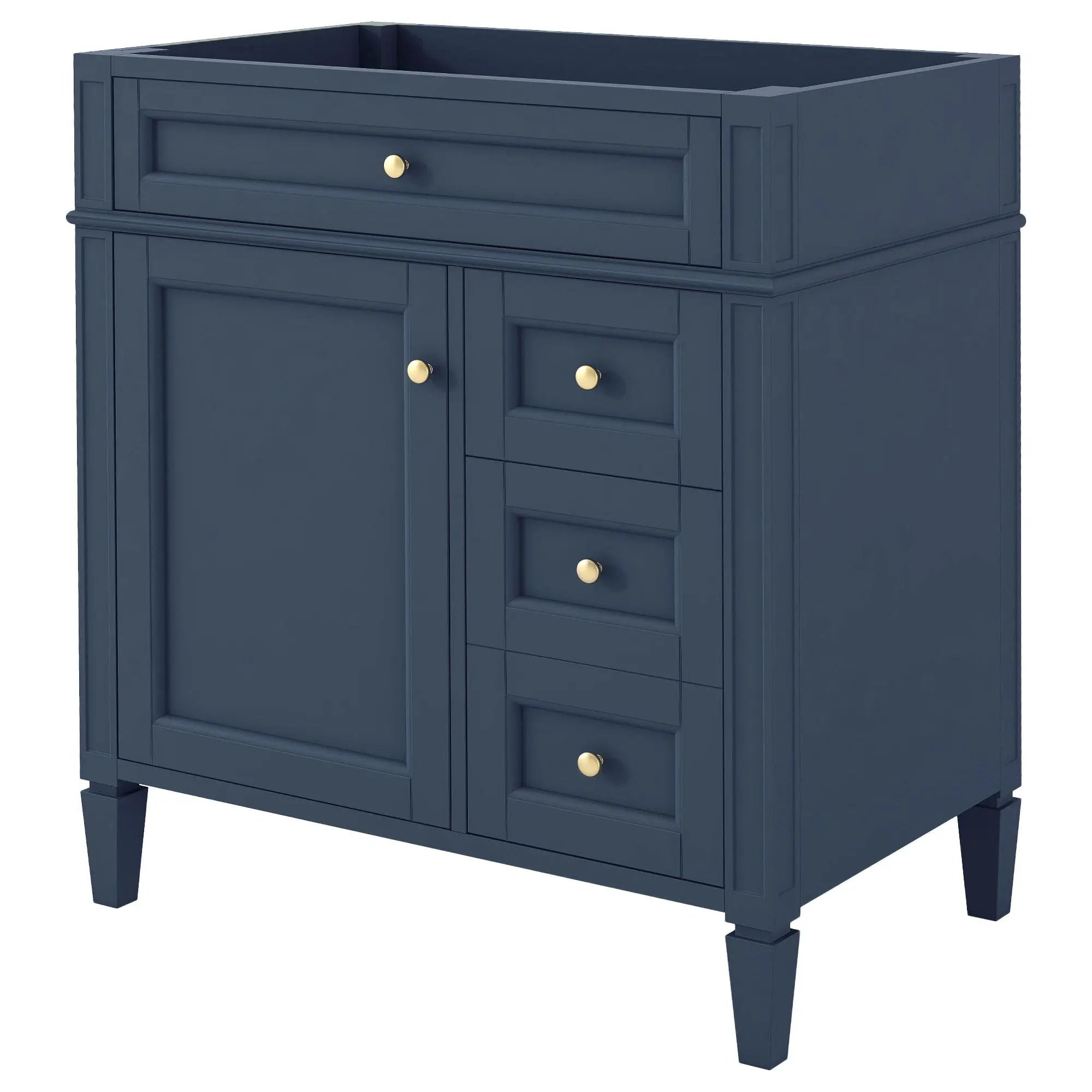 Bathroom Vanity With 2 Drawers And Tip-Out Drawer, Storage Cabinet by Unique Piece Furniture