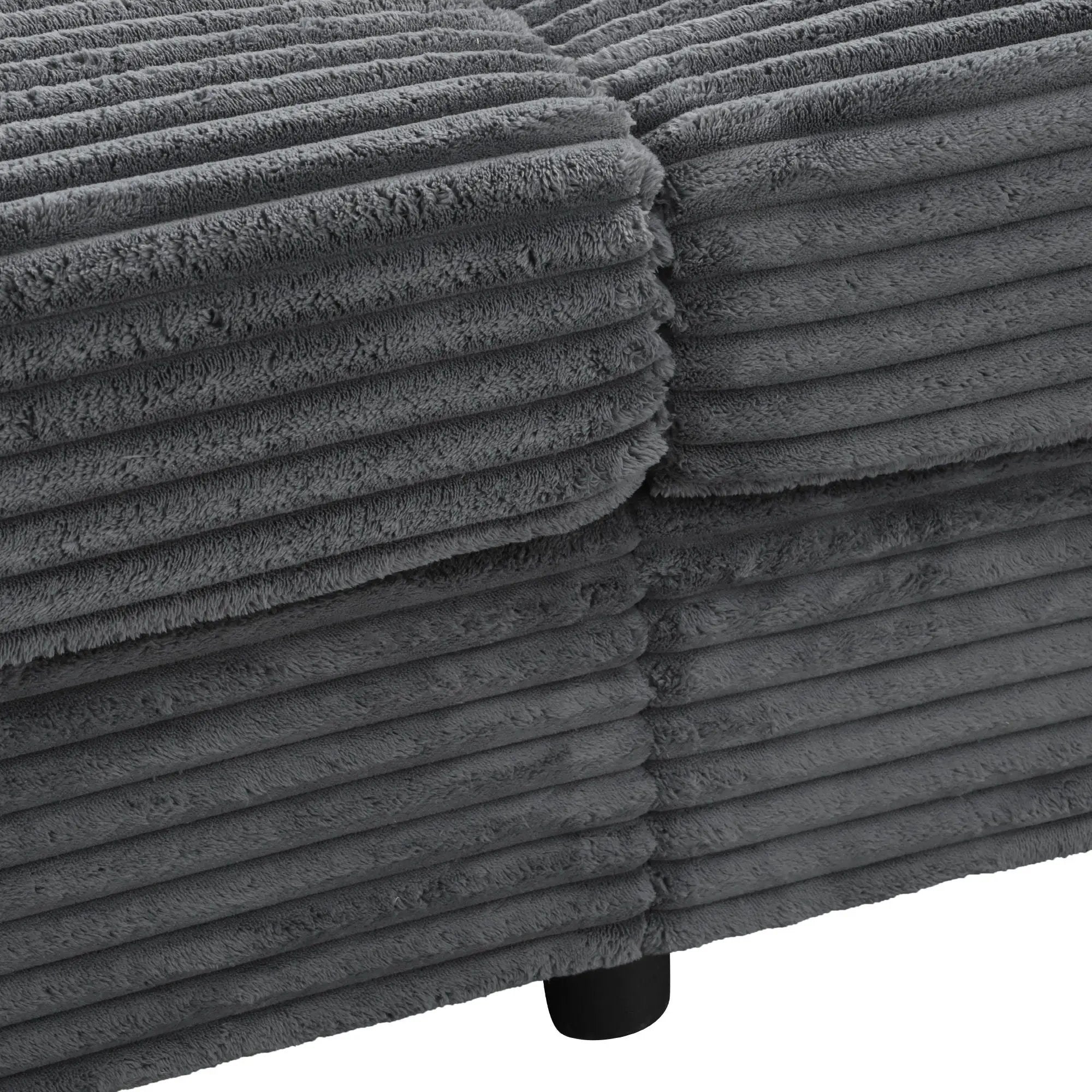 Oversized Loveseat Chaise With 2 USB Ports, 2 Cup Holders And 2 Throw Pillows by HouseOfZazla