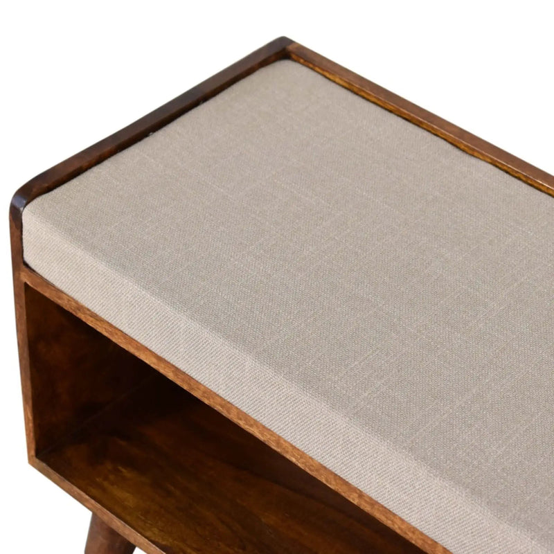Solid Wood Bench With Upholstered Sea by HouseOfZazla