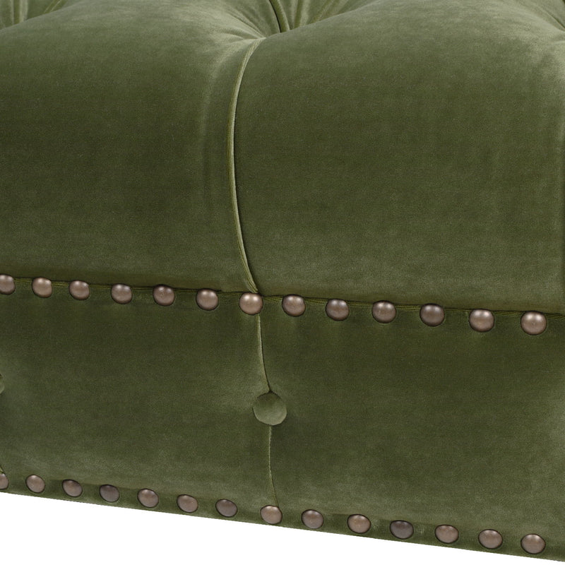 Tufted Chesterfield Sofa with Kiln-Dried Hardwood Frame - Dark Green, photo 20 of 22