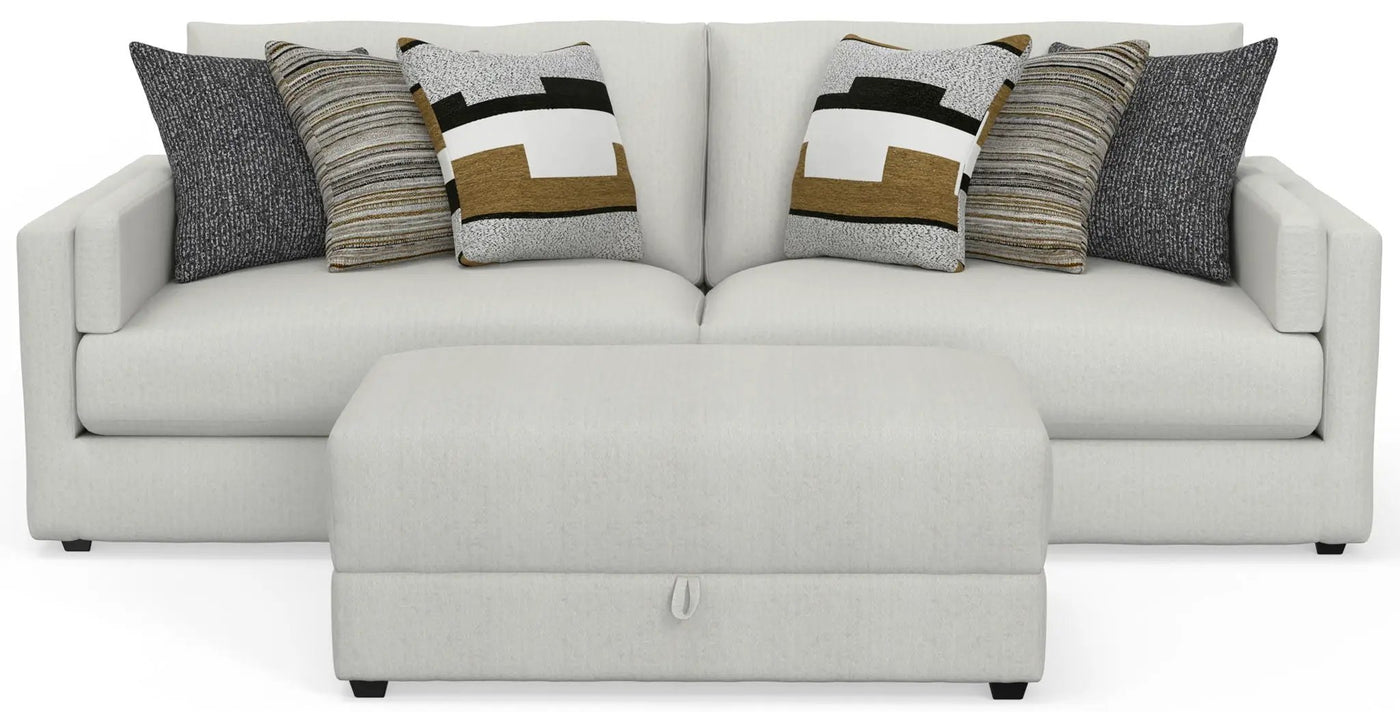 Trevor - Extra Deep Oversized Sofa With Included Storage Cocktail Ottoman by Unique Piece Furniture