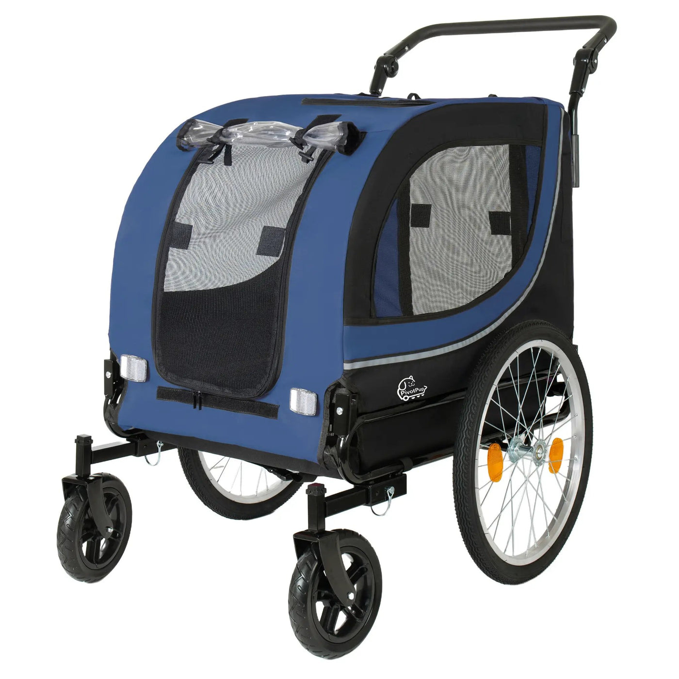 2-in-1 Bike Trailer & Pet Stroller for Dogs up to 100lbs by HouseOfZazla