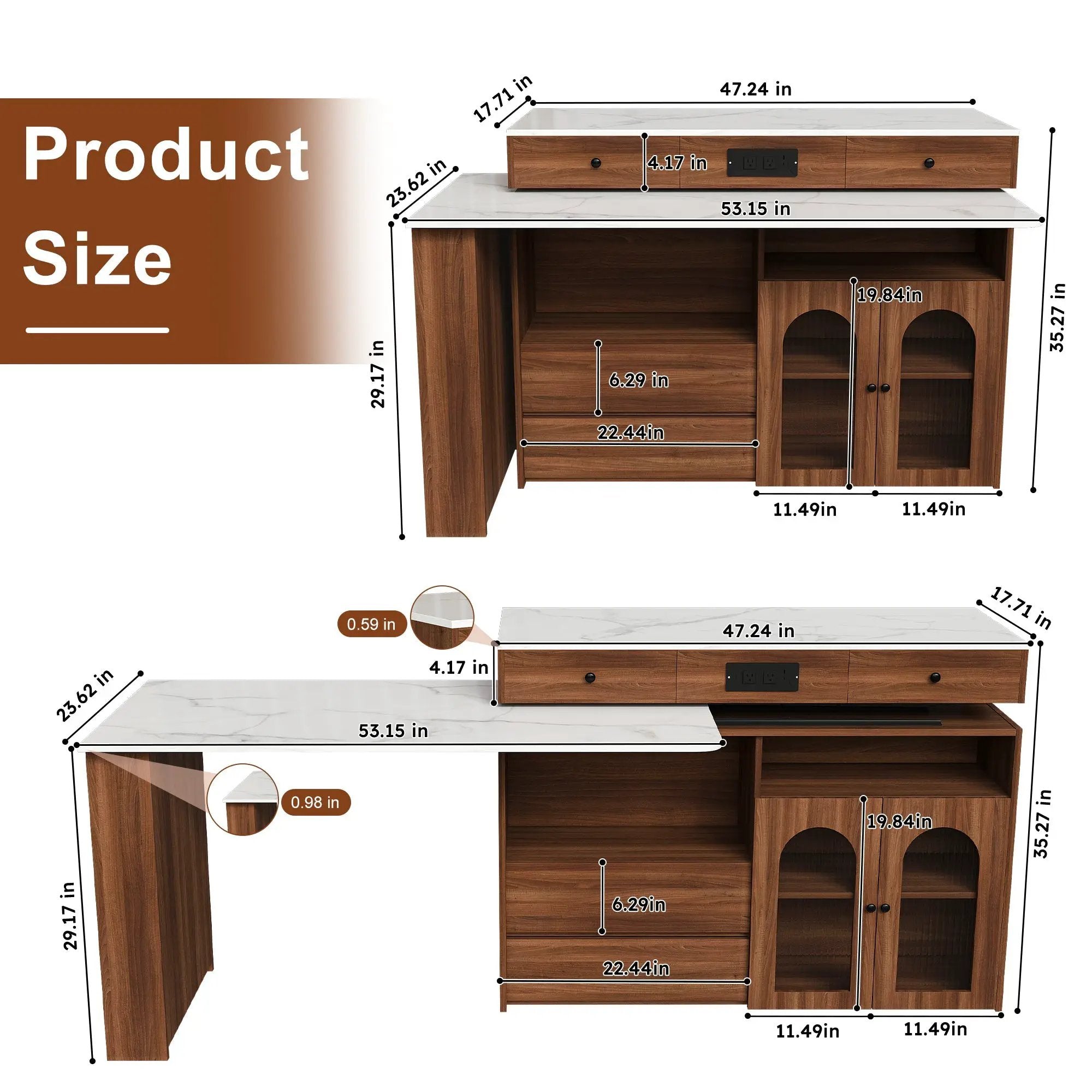 Extendable Kitchen Island with Rotating Table by HouseOfZazla