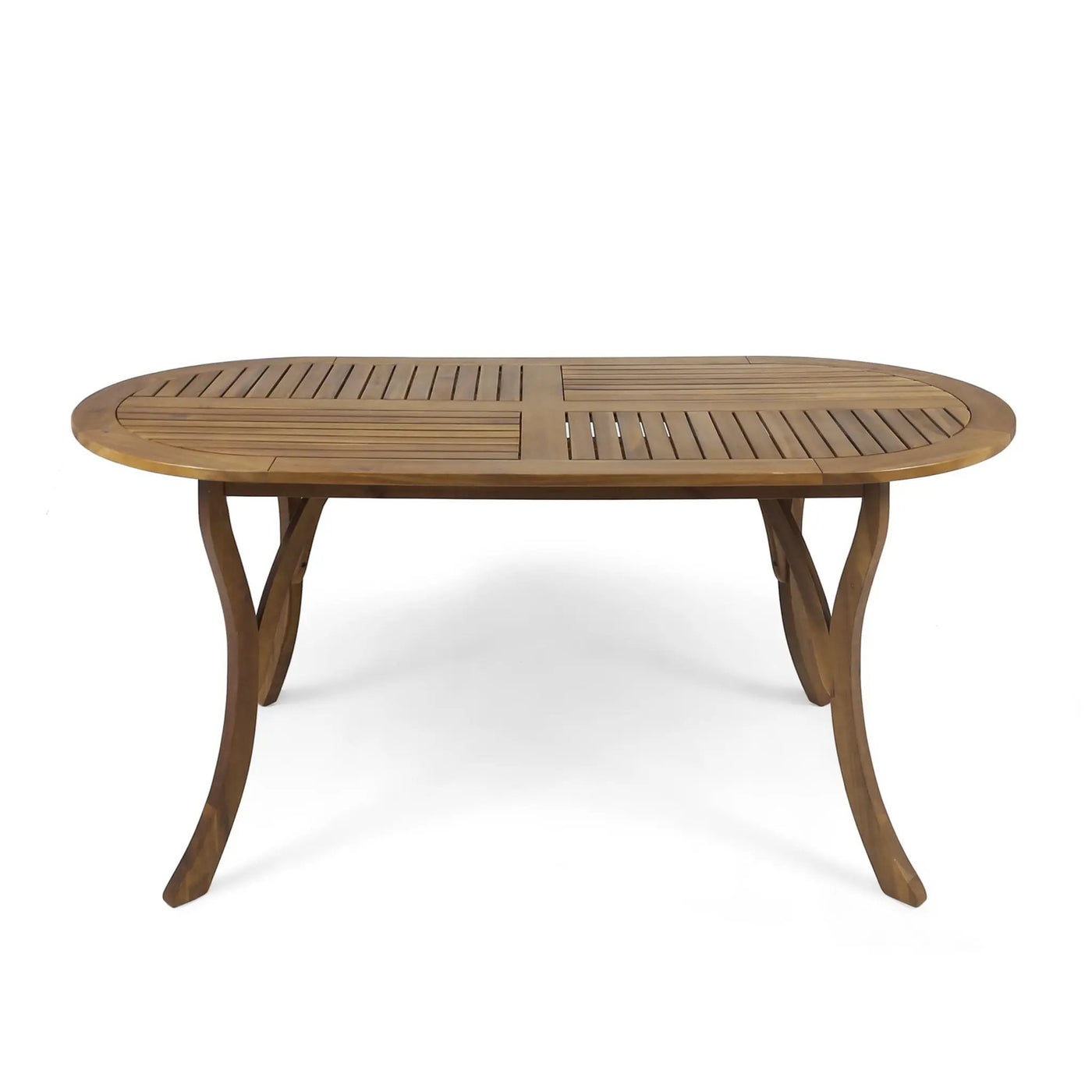 Outdoor Table With Smooth Lines, Slat Top by HouseOfZazla