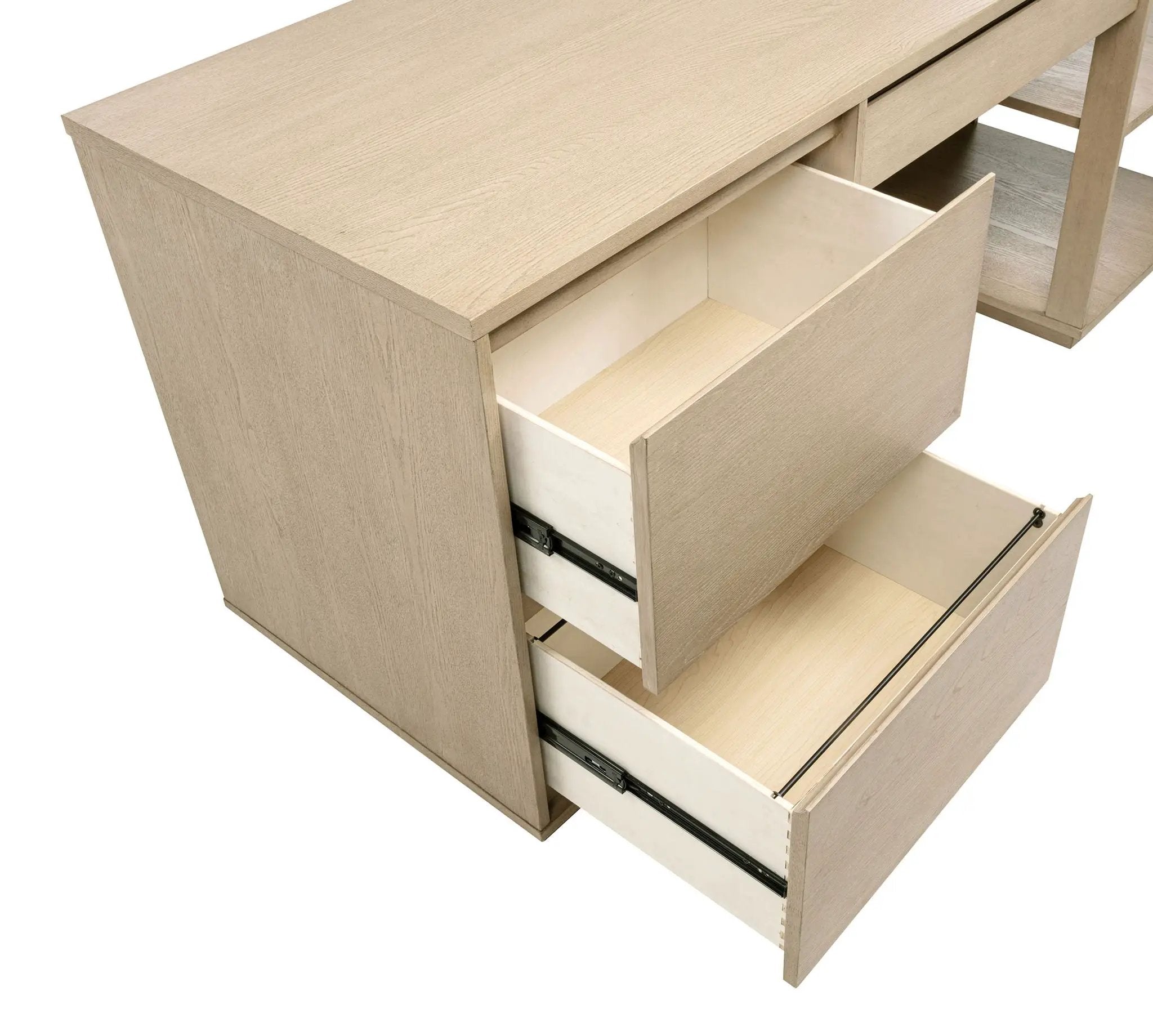 Harkes 75-inch 3-drawer Computer Desk with Adjustable Shelf Light Elm by Unique Piece Furniture