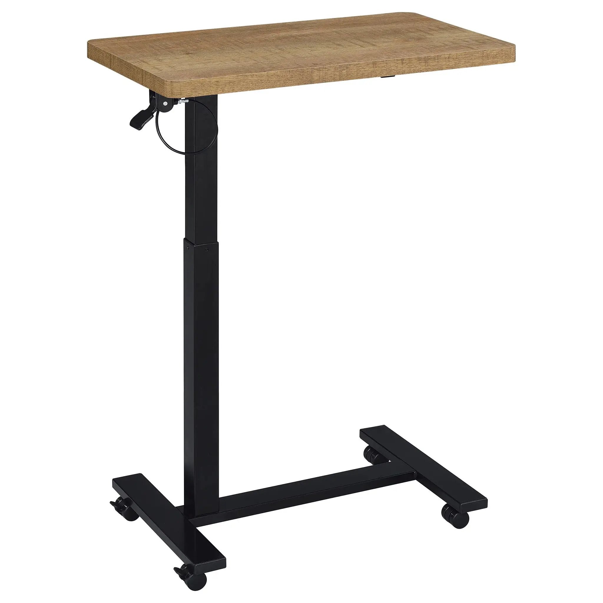 Westpark Pneumatic Adjustable C-Shape Side Table with Casters Mango by Unique Piece Furniture