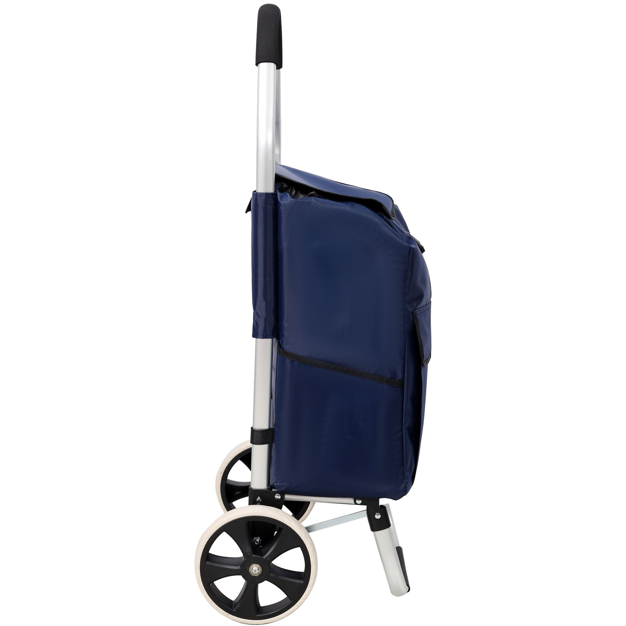 Foldable Shopping Trolley With Wheels And Waterproof Bag - Blue by HouseOfZazla