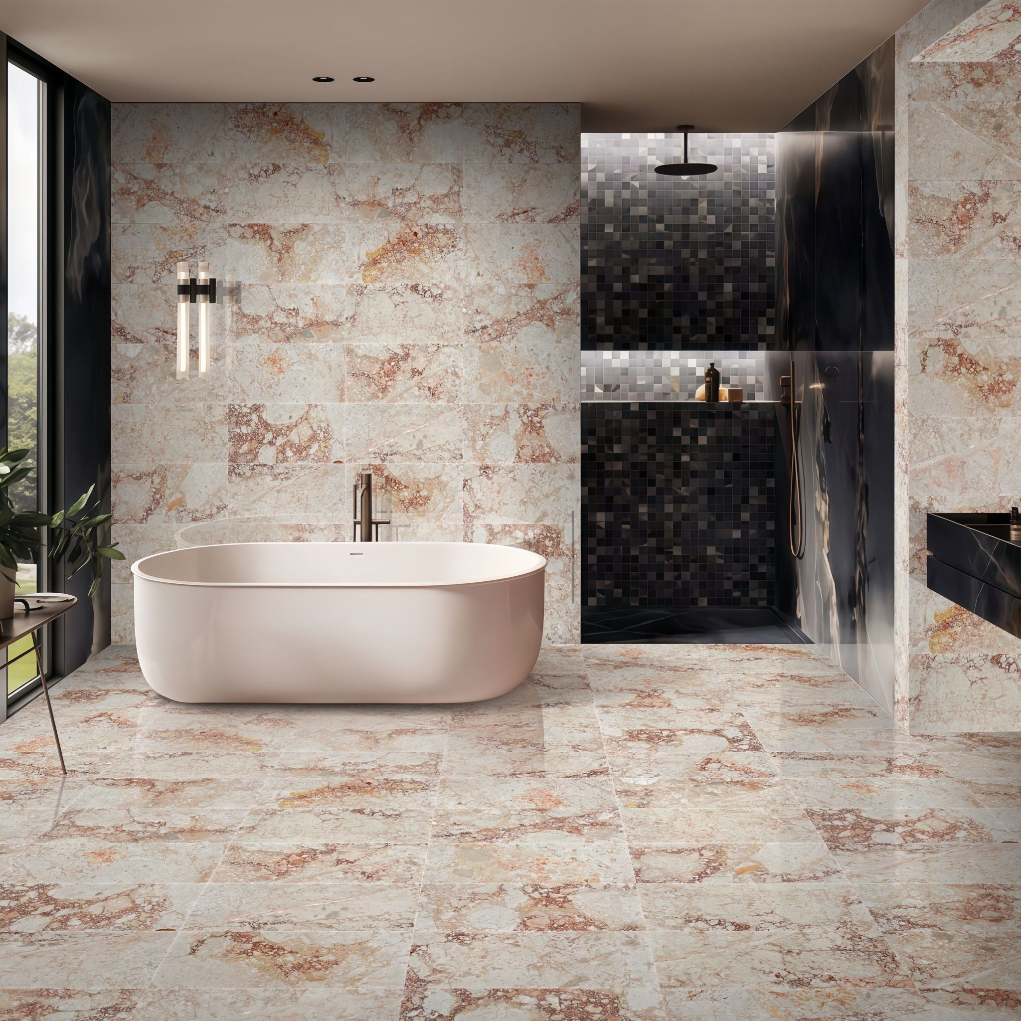 Natural Marble Polished Tile For Wall And Floor (Set of 4) by HouseOfZazla
