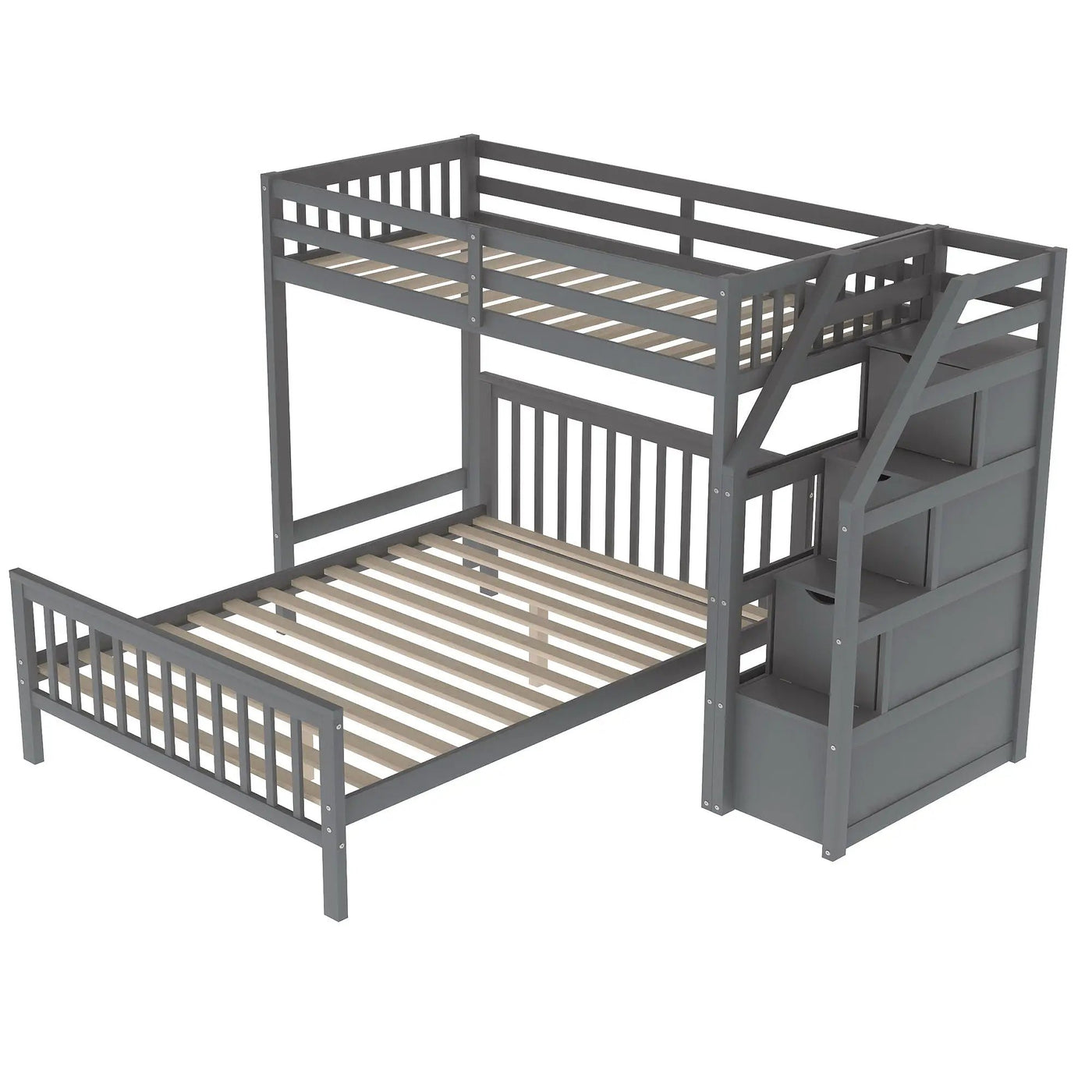 Loft Bed With Staircase And Storage by HouseOfZazla