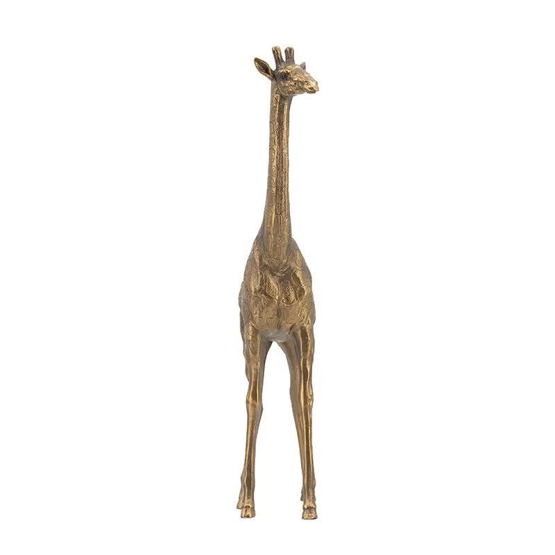 5.9x2.2x11.2" Giraffe Statuette, Animal Statue Décor by HouseOfZazla