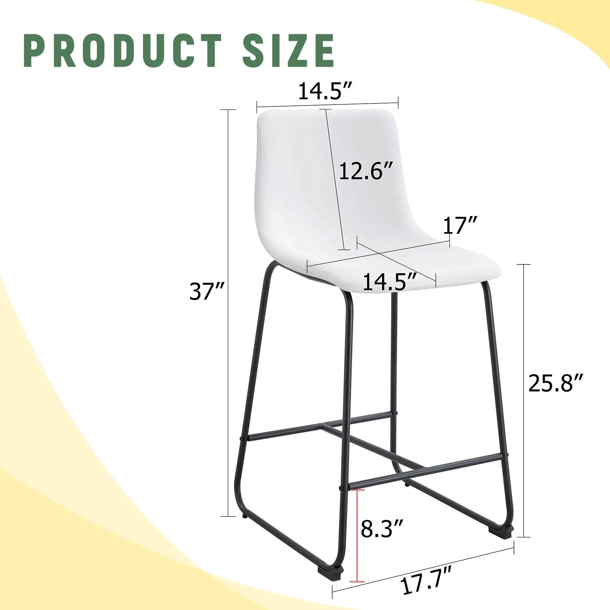 Retro Bar Chairs, Comfortable Stools (Set of 2) by HouseOfZazla