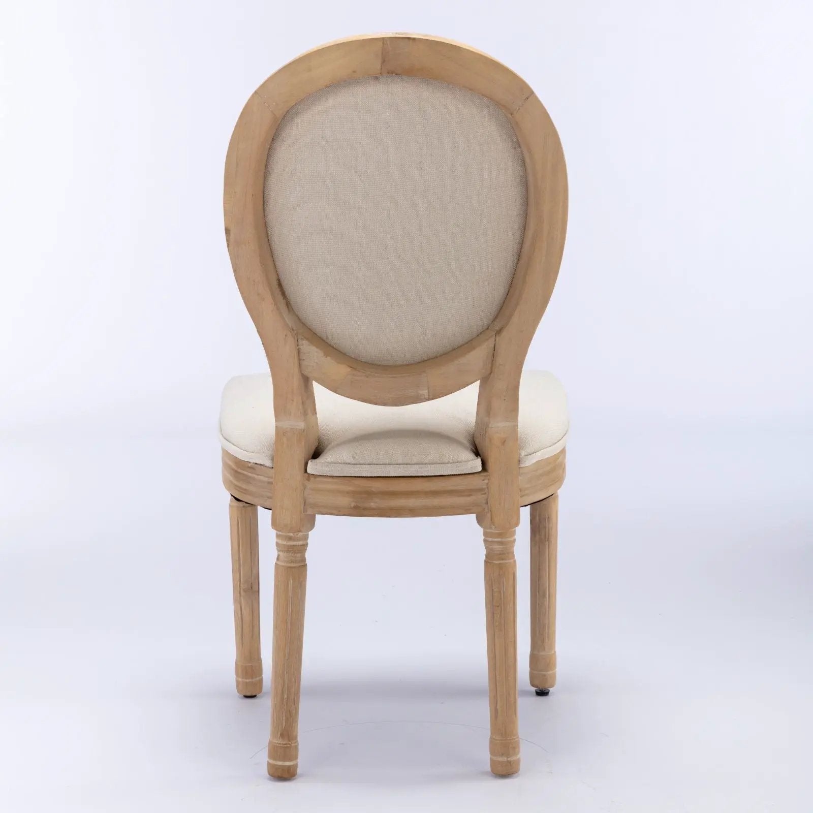 French Style Solid Wood Frame Antique Painting Fabric Back Dining Chair (Set of 2) by Unique Piece Furniture