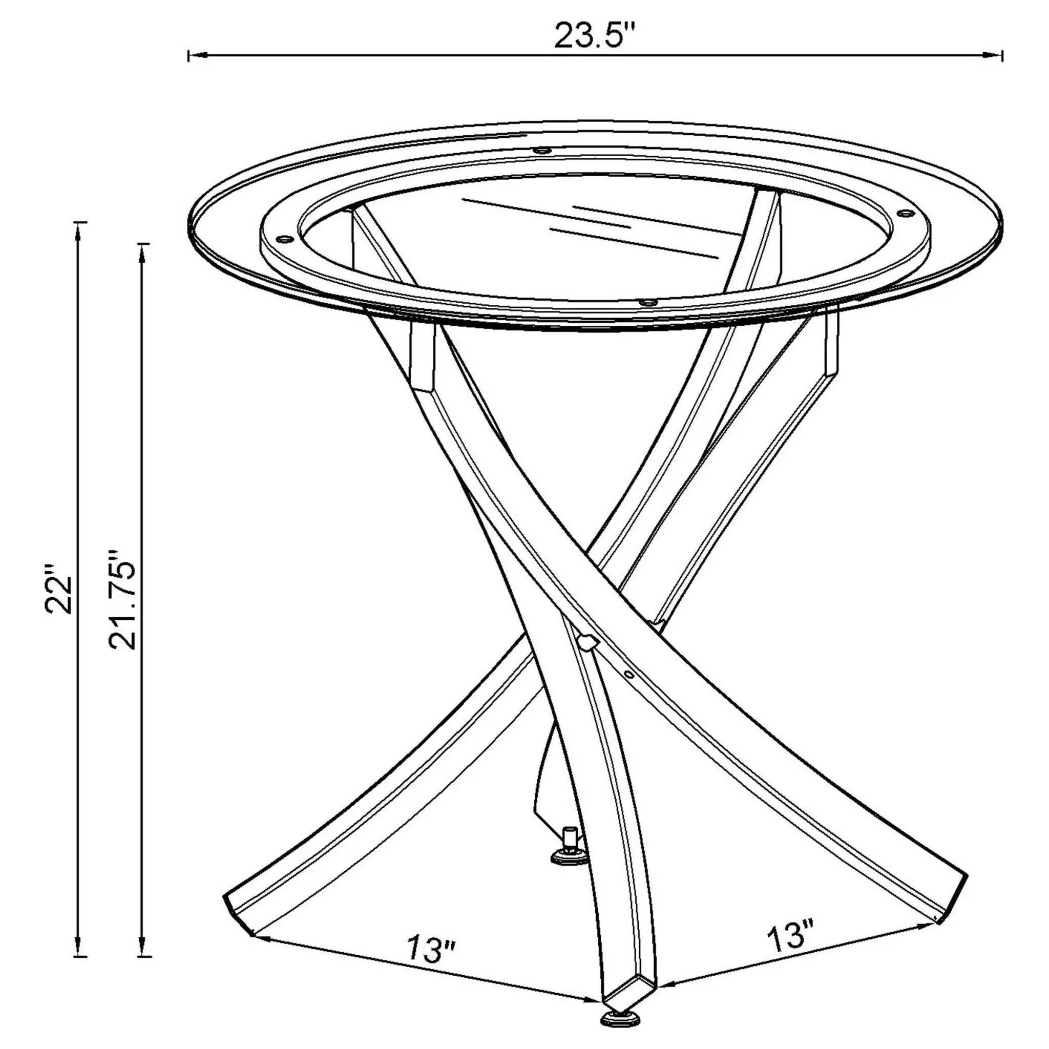 Brooke 3-piece Round Coffee and End Table Set Chrome by Unique Piece Furniture