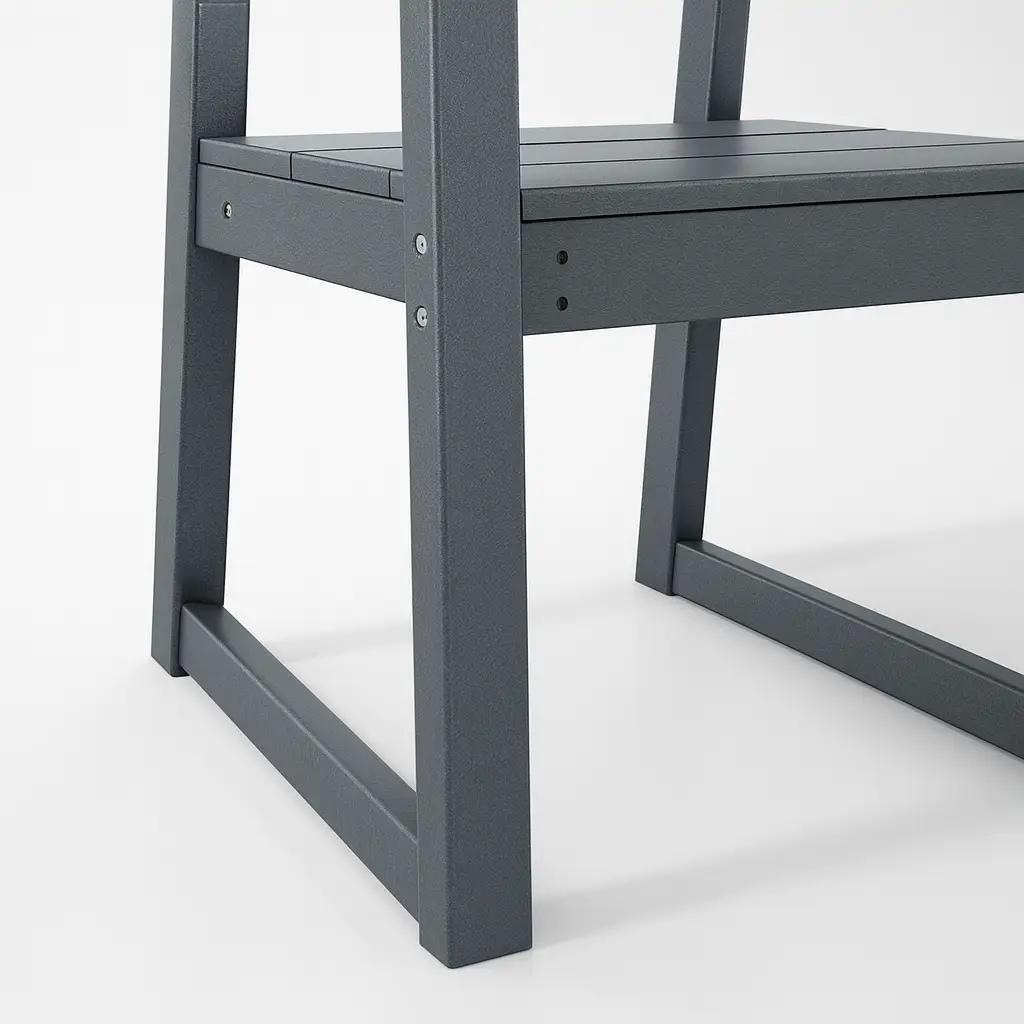 Grey HDPE Outdoor & Garden Armchairs with Backrest by HouseOfZazla