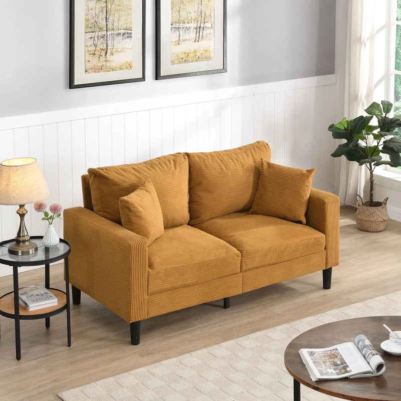 Modern Upholstered Loveseat Sofa, High Resilience by Unique Piece Furniture