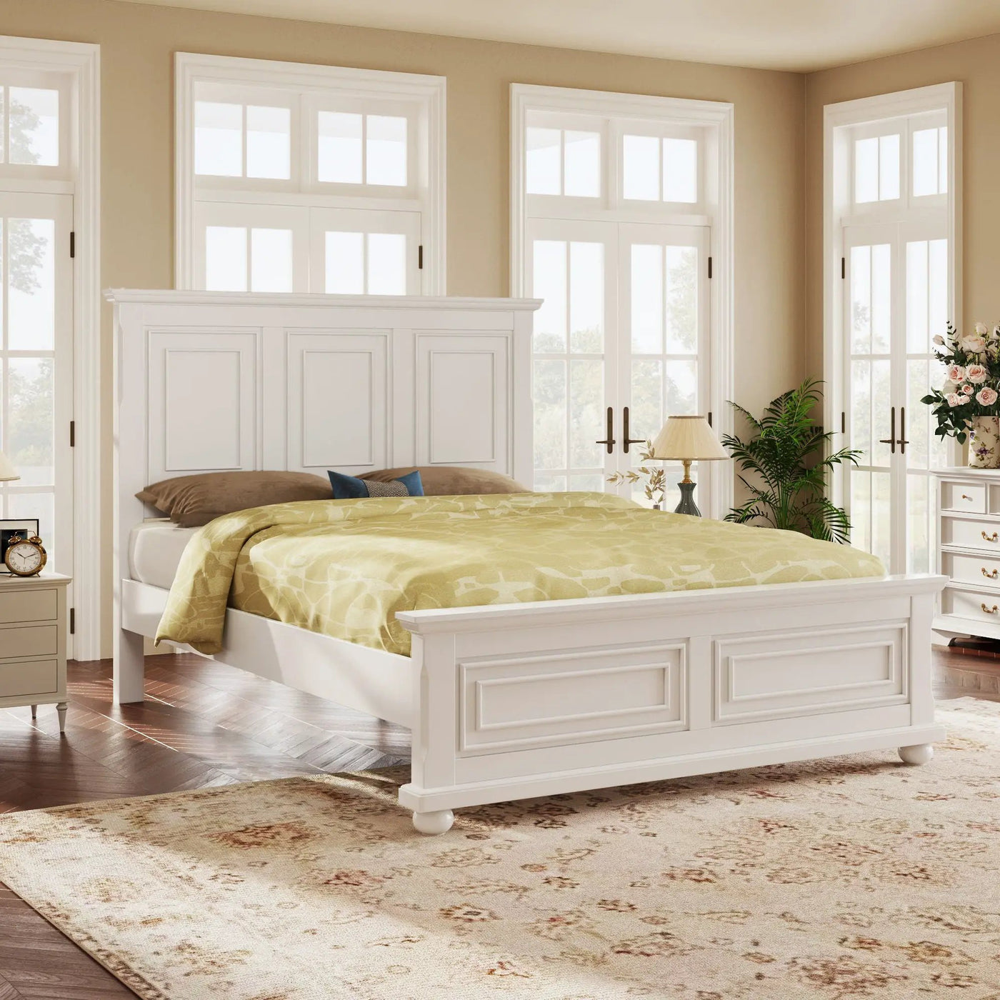 Vintage Tall Headboard Bed by HouseOfZazla