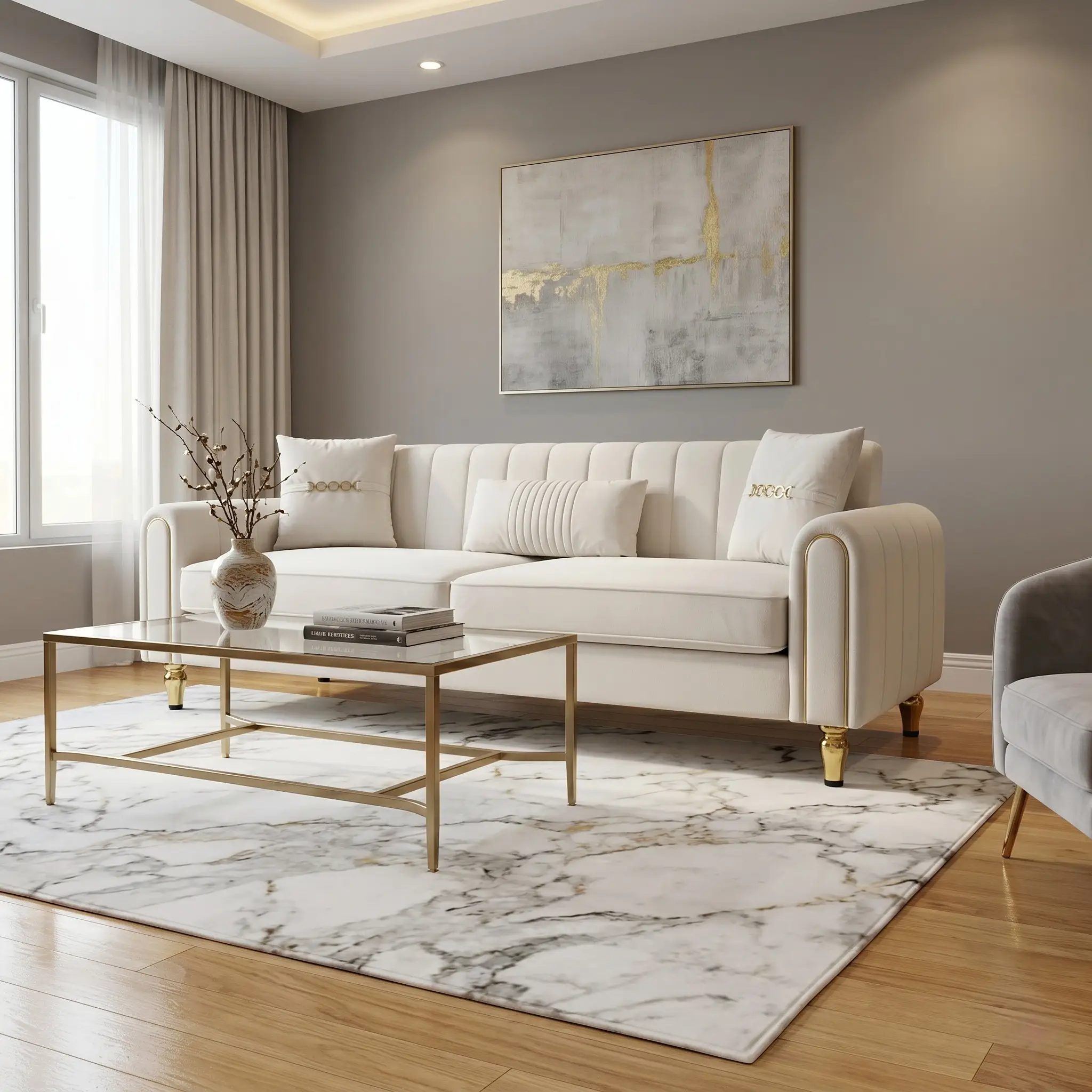 FX-P11-CW 3-Seater Sofa for Living Room by HouseOfZazla