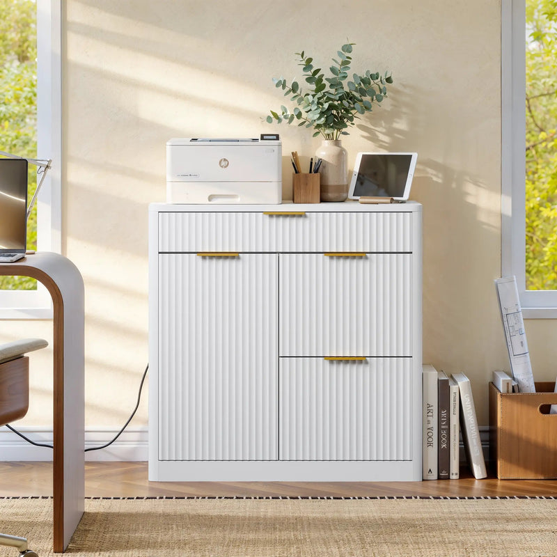 Freestanding Office File Cabinet with Built-in Charging Station by HouseOfZazla