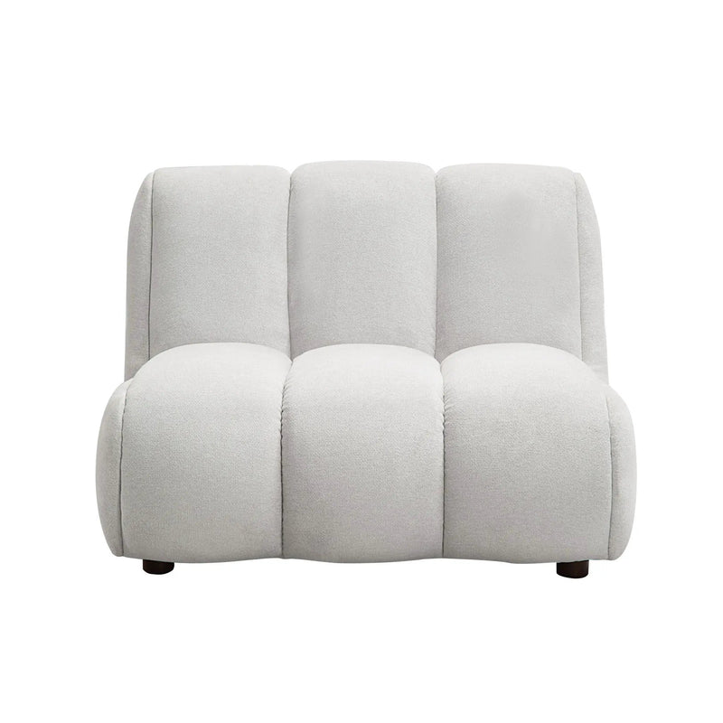 Manilla Sectional Sofa With Chair - Ivory White by HouseOfZazla