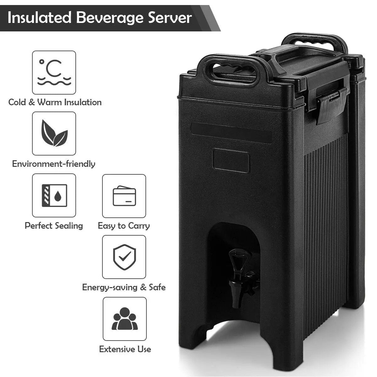 5 Gallon Insulated Beverage Server Dispenser by DirectDeals