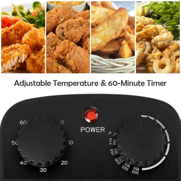 3.2 Quart Electric Stainless Steel Deep Fryer with Timer by DirectDeals