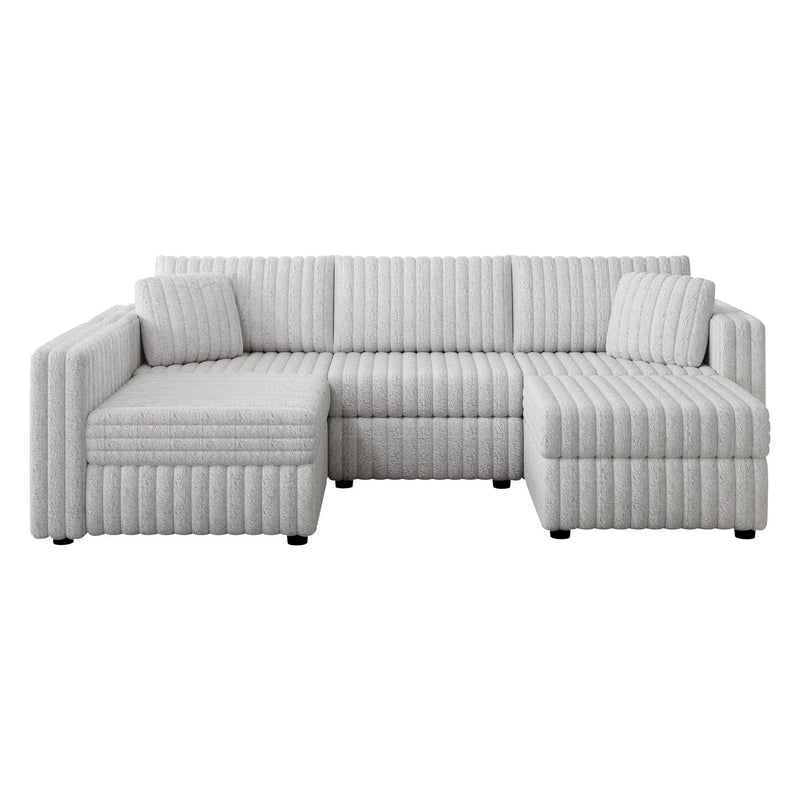 106.3" U-Shaped 4-Person Sofa with Ottoman by HouseOfZazla