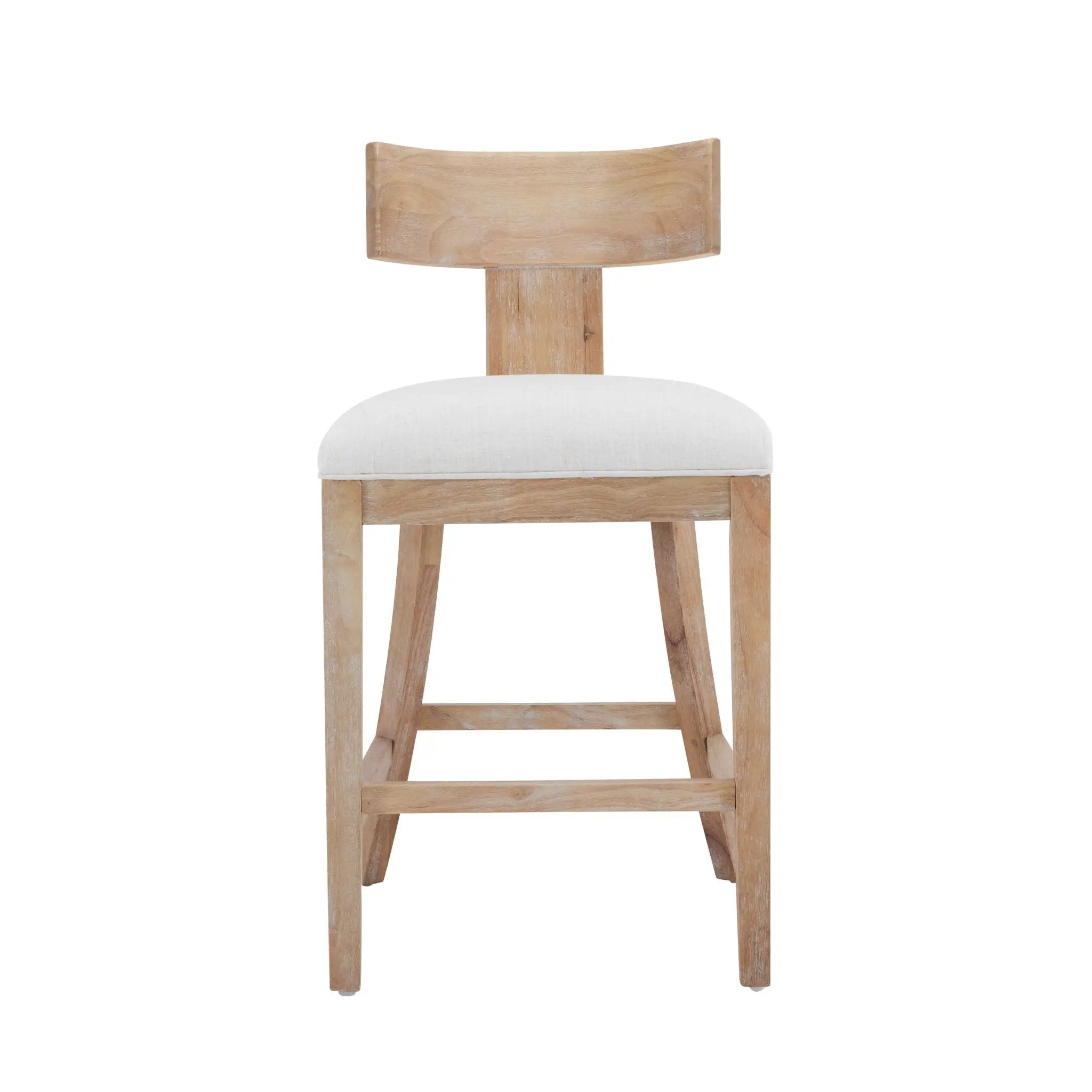 Upholstered Counter Height Bar Stools with Solid Rubber Wood Frame (Set of 2) by HouseOfZazla