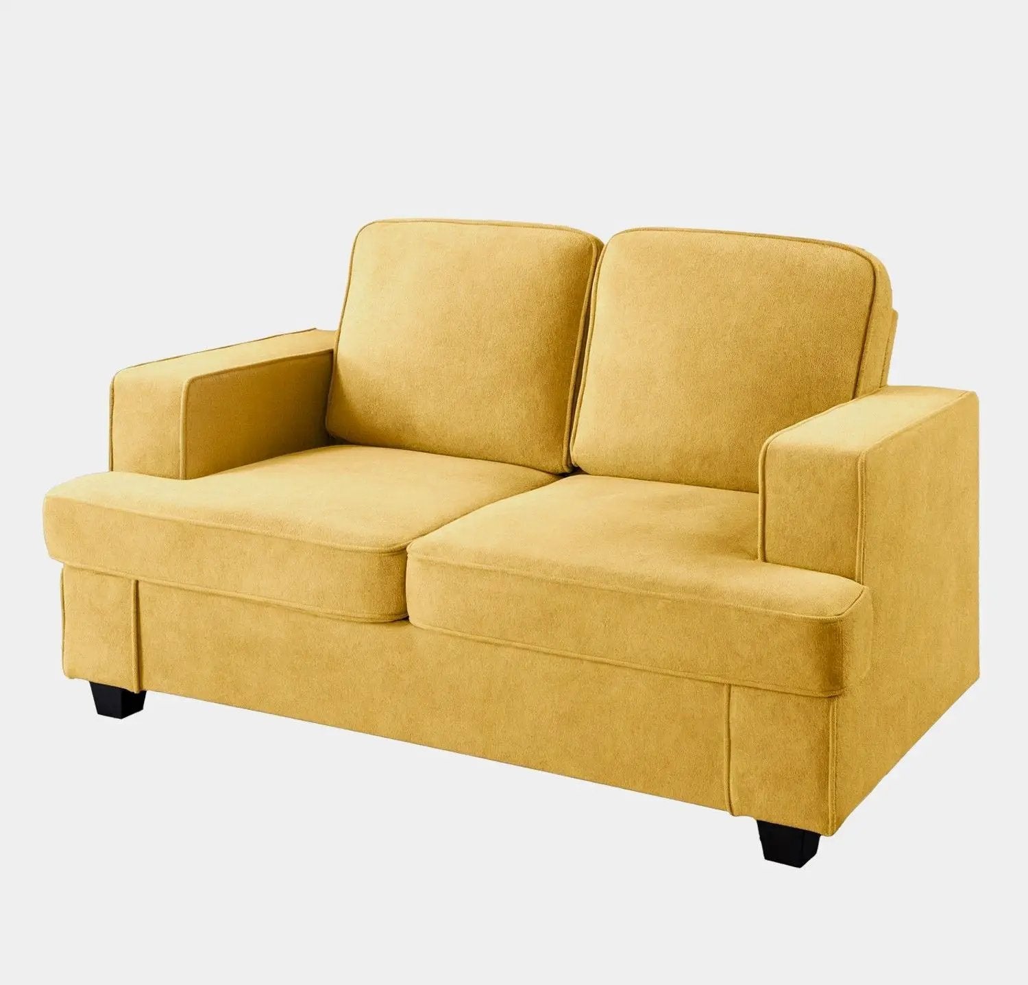 Modern Loveseat, Comfortable 2 Seater Couch With Deep Seating, Loose Back Cushions, Wide Arms by Unique Piece Furniture