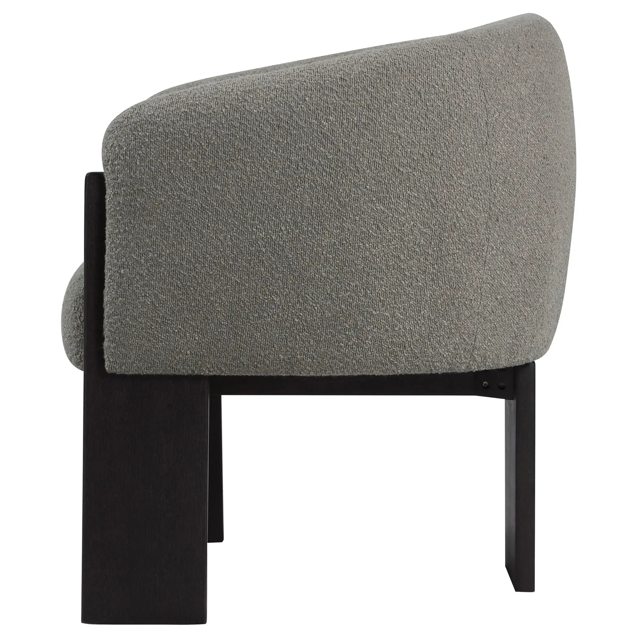 Valdez Boucle Upholstered Barrel Back Accent Chair Brown by Unique Piece Furniture