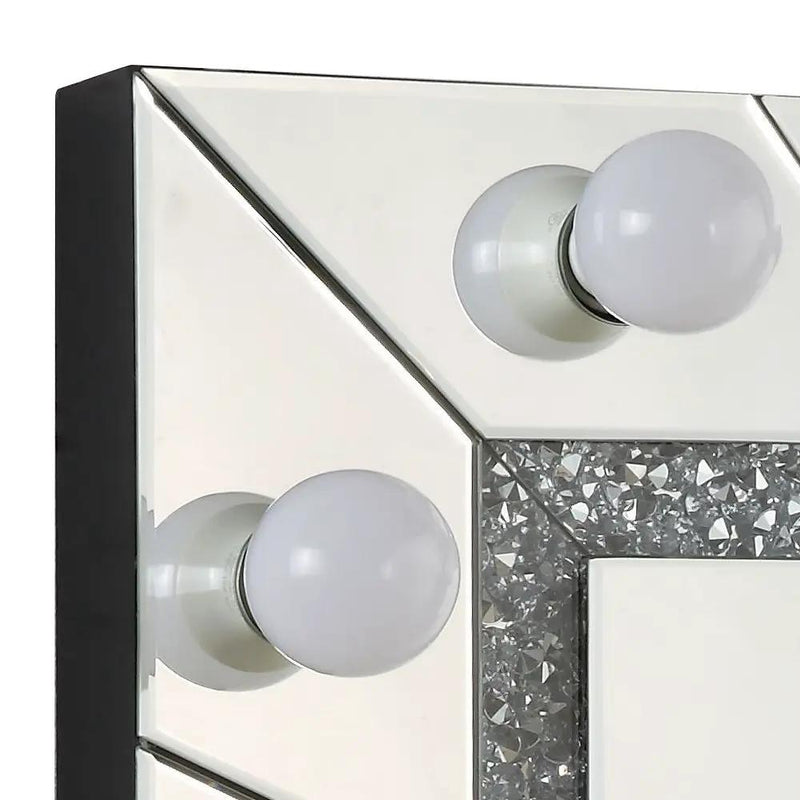 Noralie - 28" Accent Mirror - Mirrored & Faux Diamonds by Unique Piece Furniture