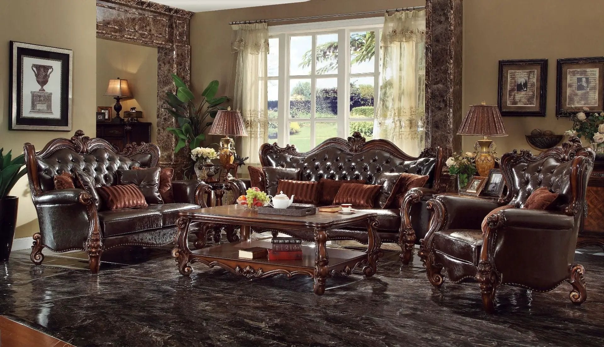 Versailles - Sofa (w/7 Pillows) by Unique Piece Furniture
