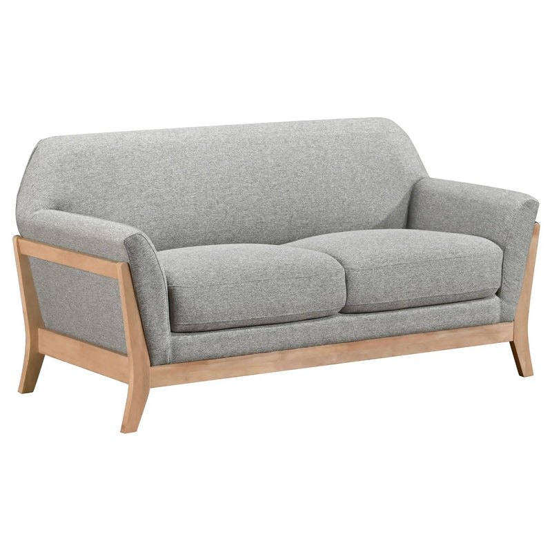 Vaughn Fabric Upholstered Flared Arm Loveseat Grey by Unique Piece Furniture
