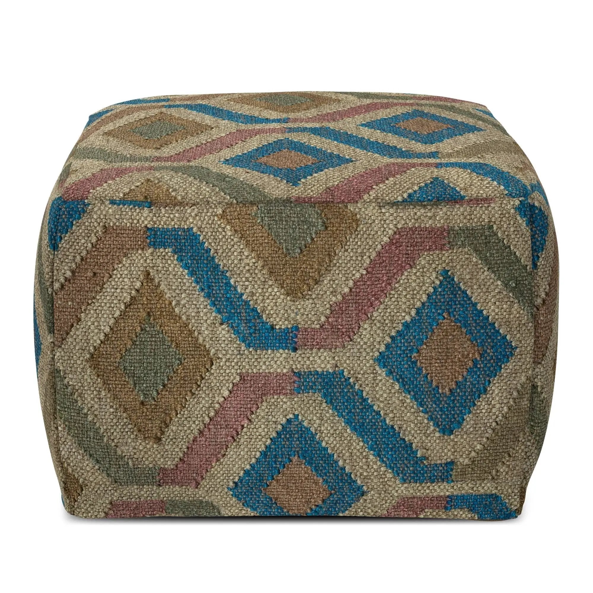 Johanna - Handcrafted Square Pouf by HouseOfZazla
