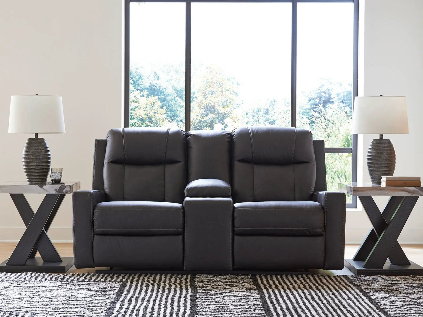 Mackmenville - Double Reclining Loveseat With Console by Unique Piece Furniture