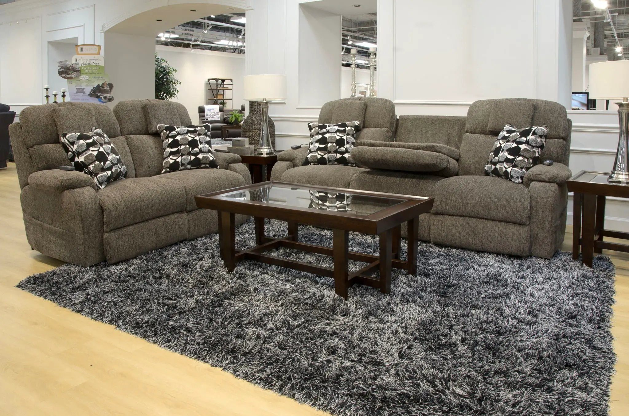 Oasis - Power Reclining Loveseat - Fossil by Unique Piece Furniture