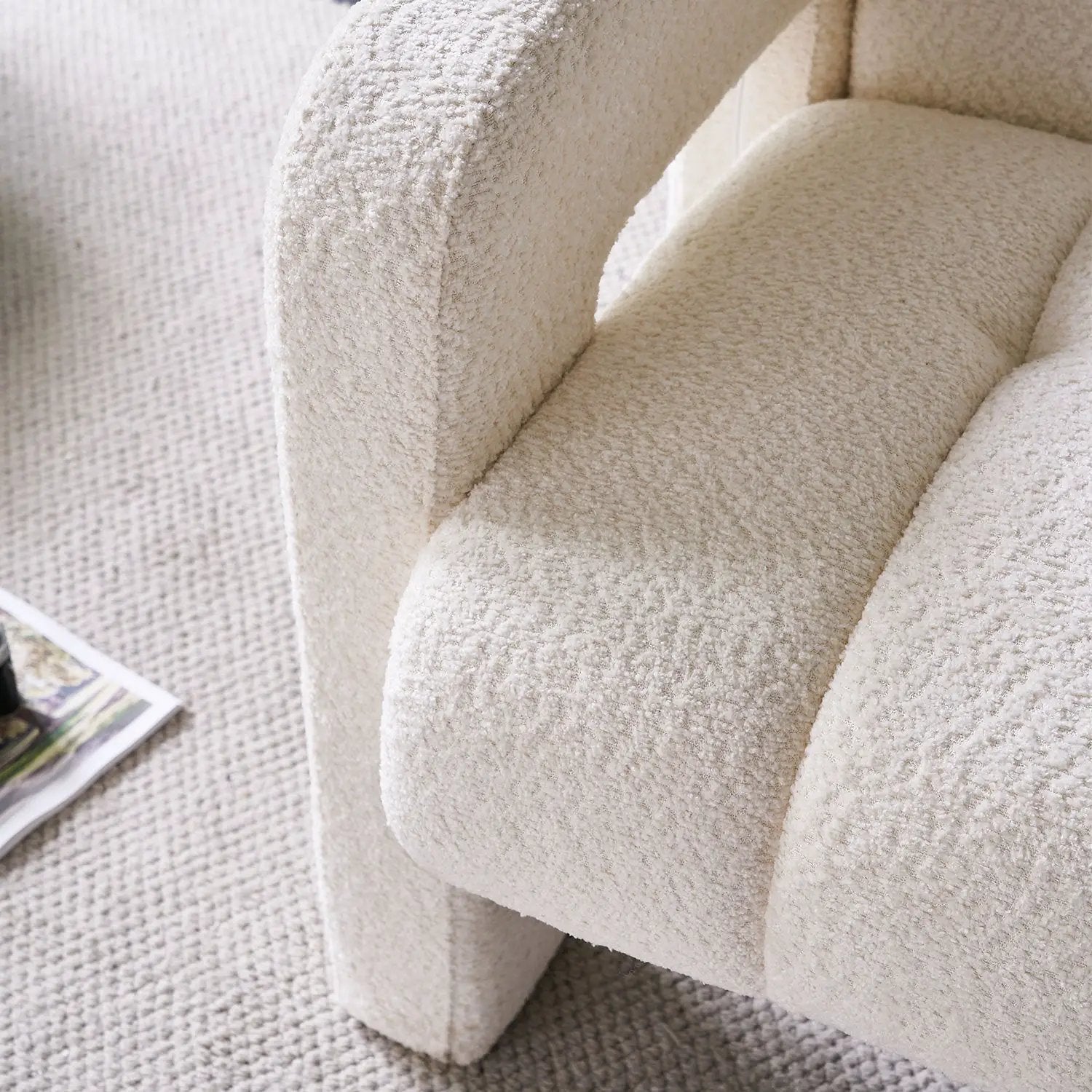 31.10" Wide Boucle Upholstered Accent Chair by BLAKHOM