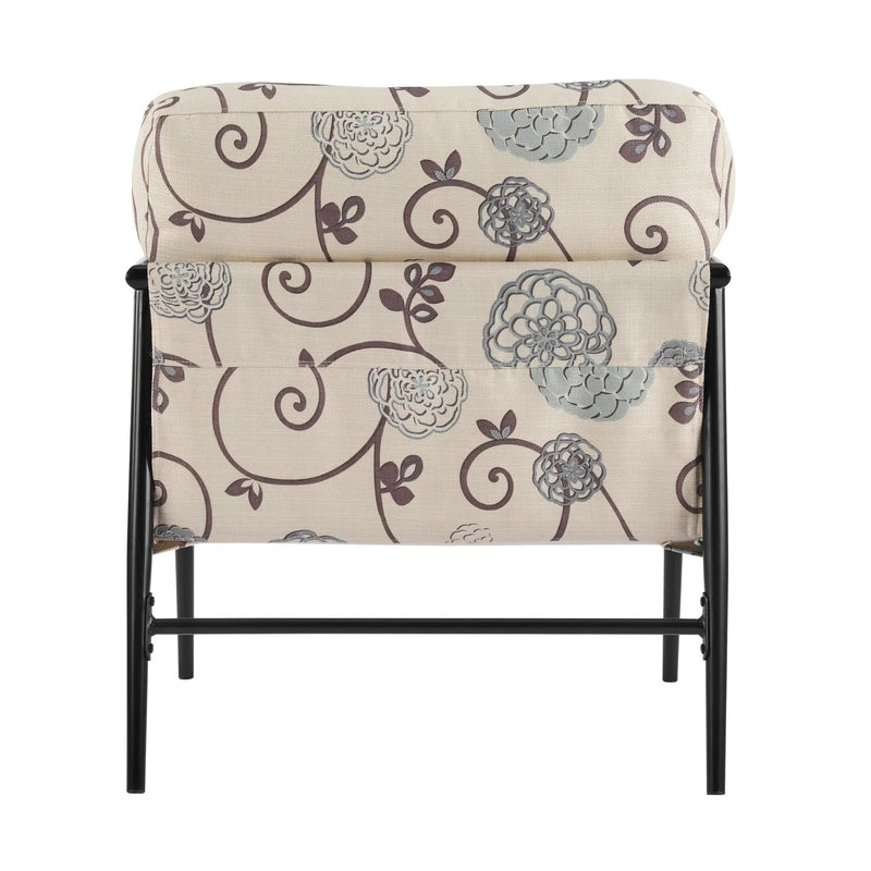 27.56" Modern Accent Chair with Plush Cushions and Wooden Armrests by HouseOfZazla
